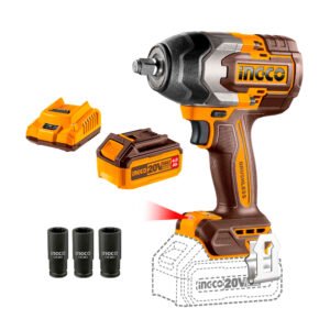 Combo de Llave de Impacto 850 Nm + Bat 4 Ah y Cargador INGCO