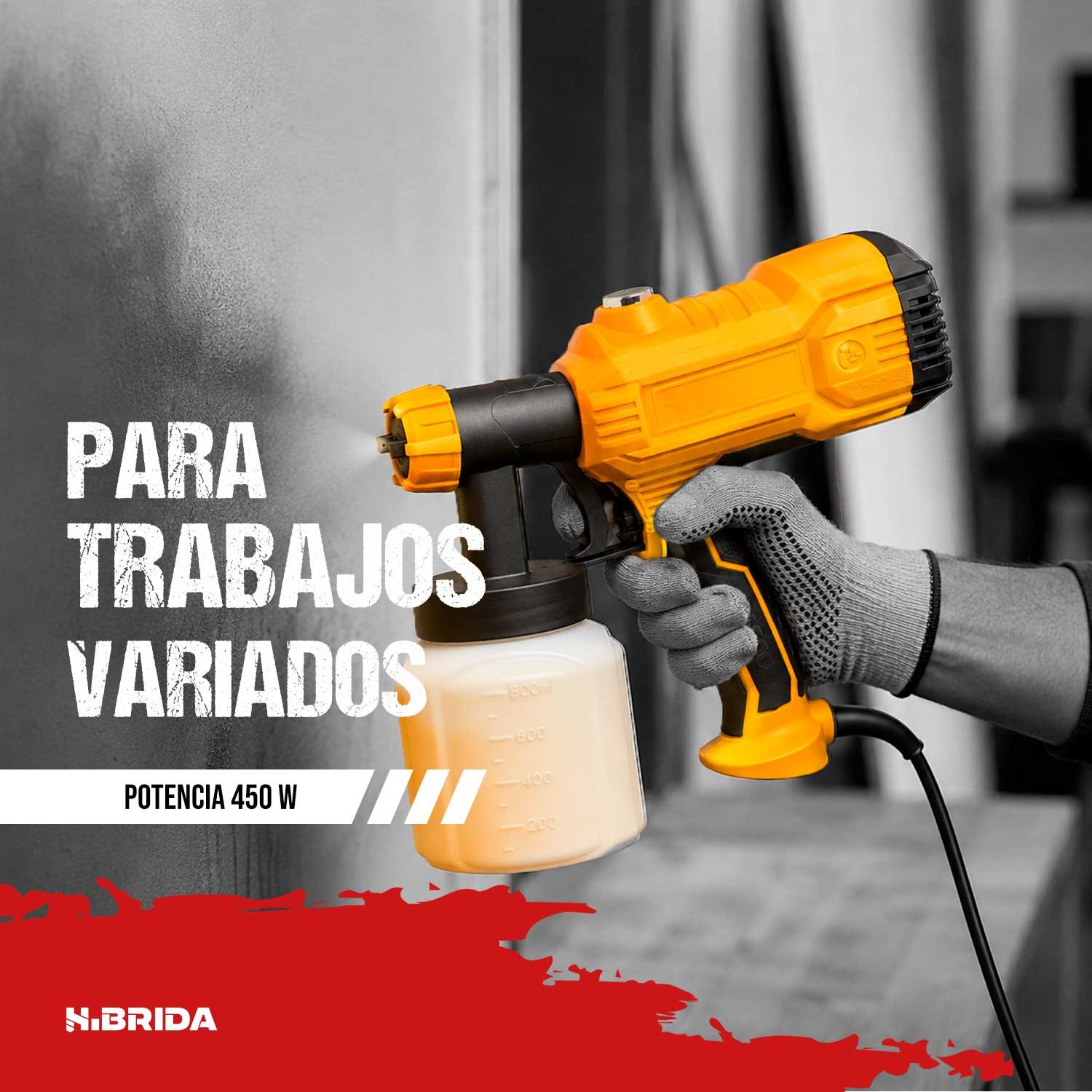 Pistola Para Pintar Eléctrica 450 W + Extensión 10 Metros — vista 5