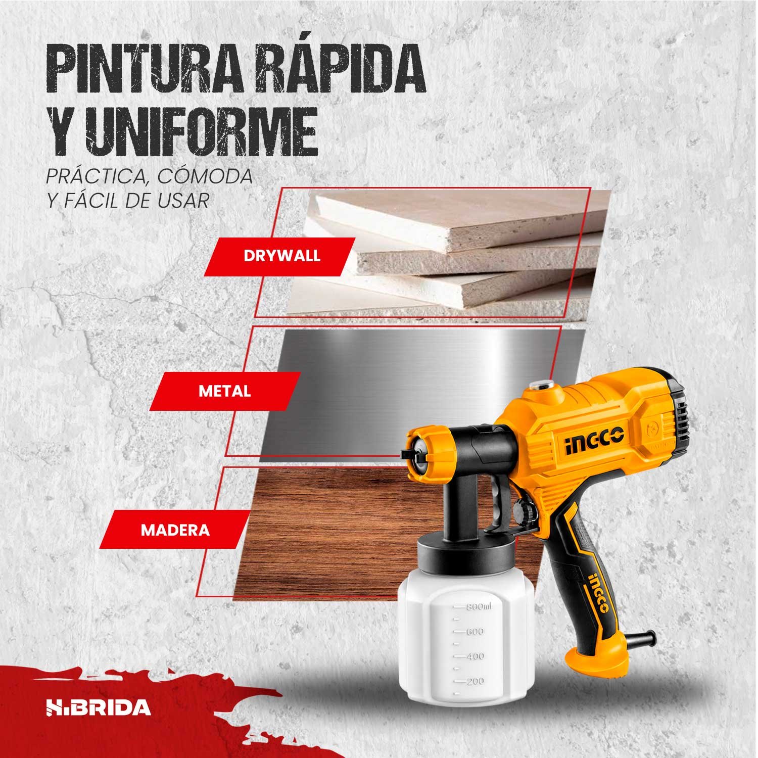 Pistola Para Pintar Eléctrica 450 W + Extensión 10 Metros — vista 6