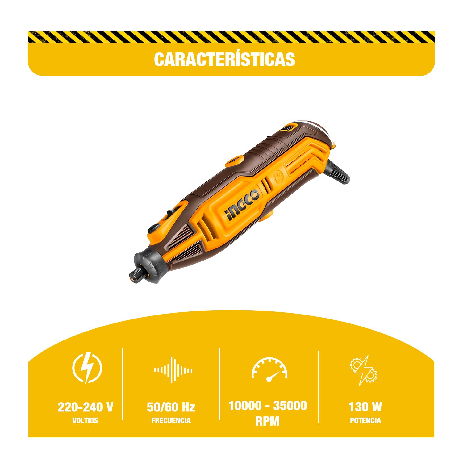 Mini Taladro 130 W Con 518 Piezas De Accesorios INGCO — vista 5