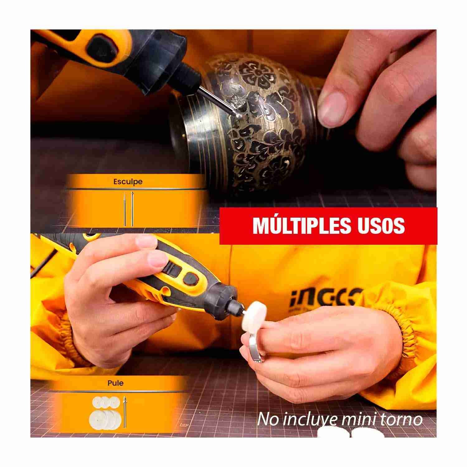Set Accesorios 420 pcs Mini Grinder INGCO AKMG4208 Multiherramienta - imagen 9