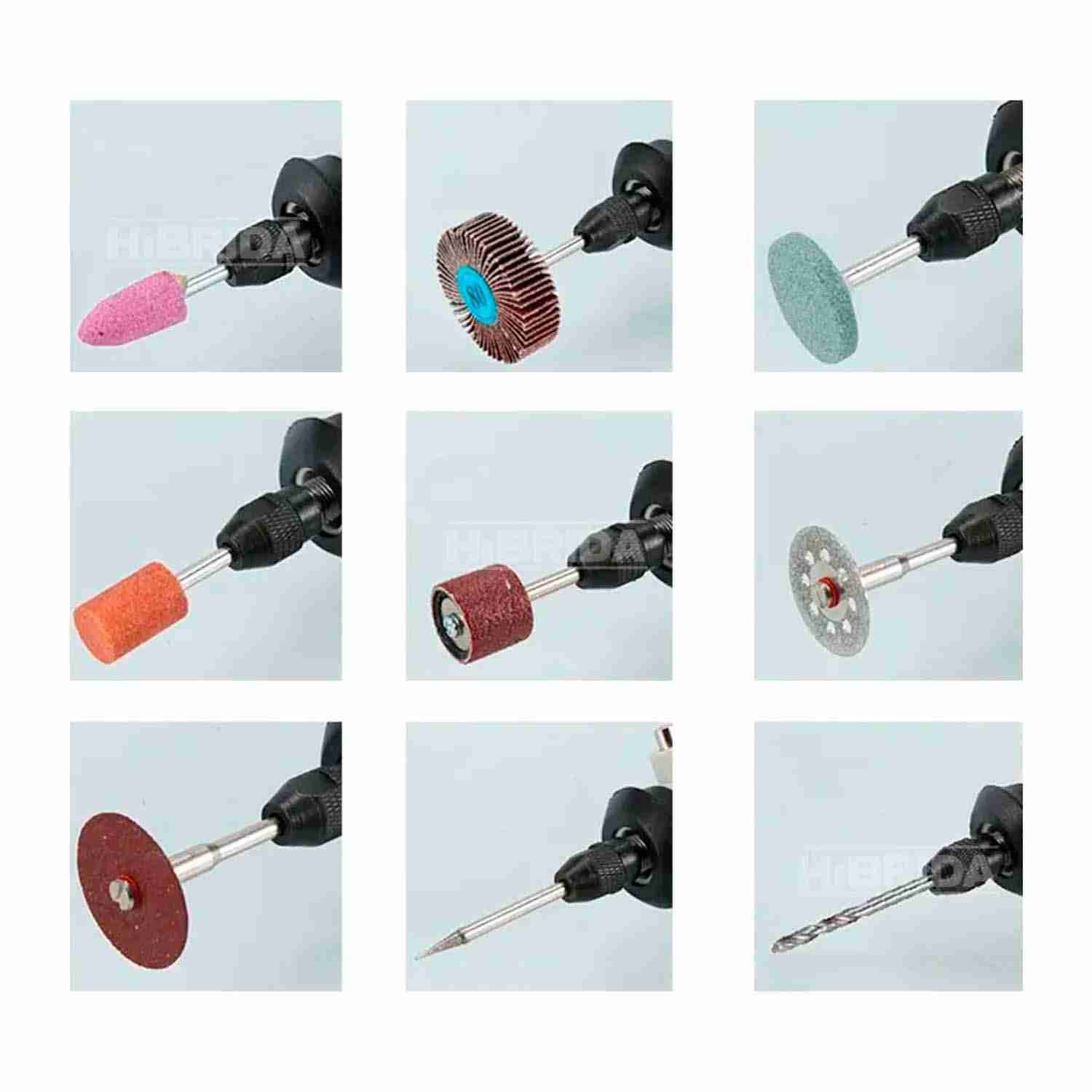 Set Accesorios 420 pcs Mini Grinder INGCO AKMG4208 Multiherramienta - imagen 3