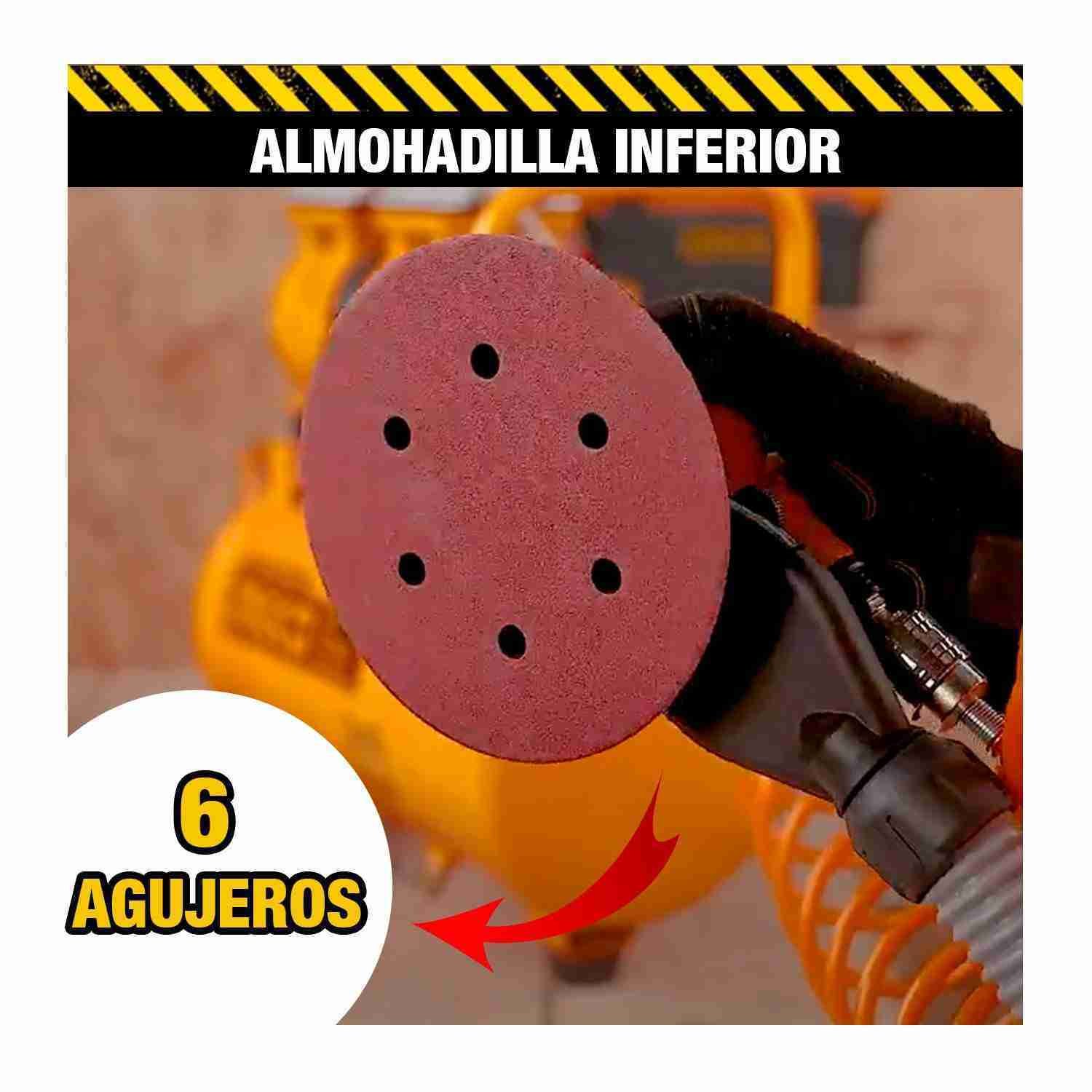 Lijadora Neumática Roto Orbital 6′ + Lijas Ingco – Aps1512 - Image 3