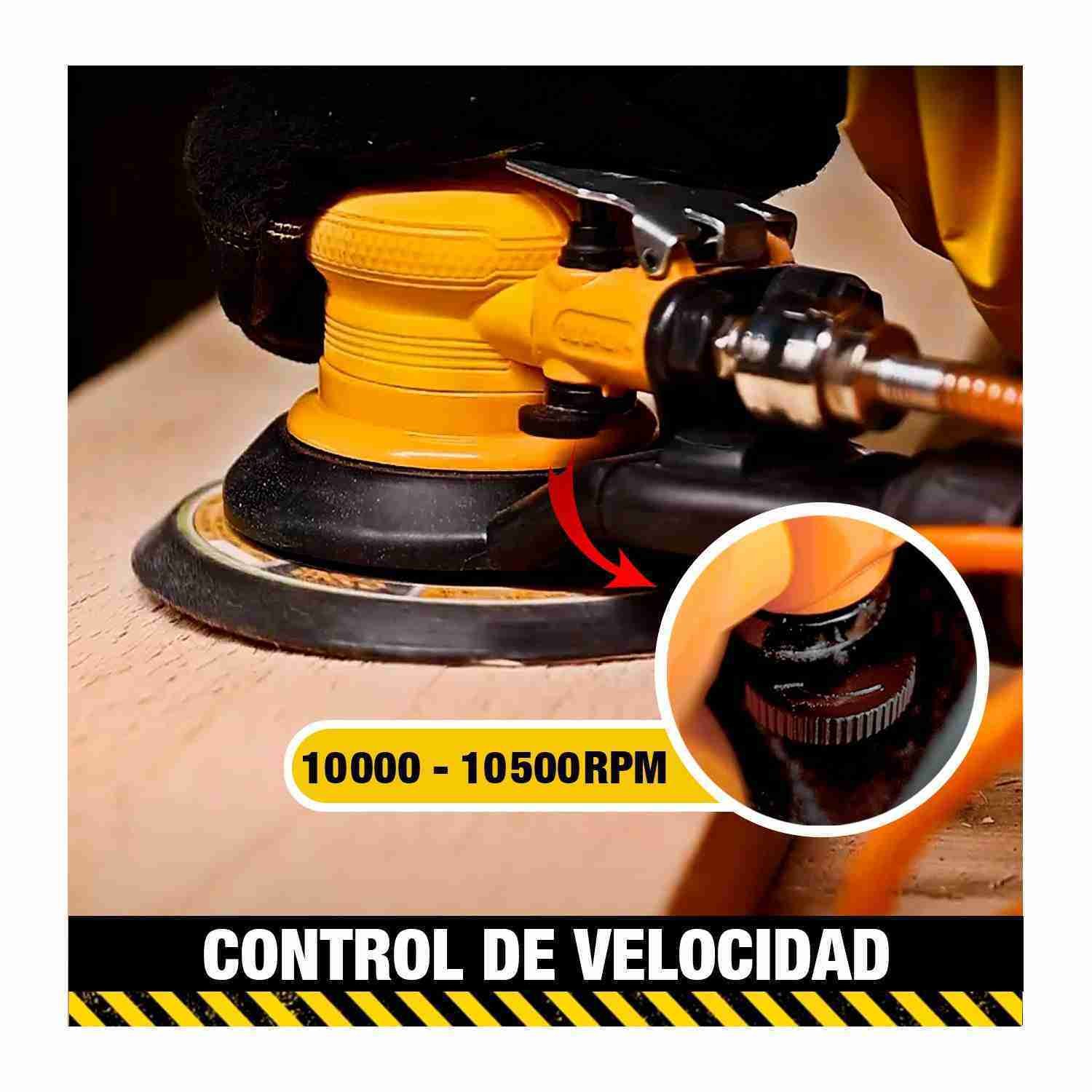 Lijadora Neumática Roto Orbital 6′ + Lijas Ingco – Aps1512 - Image 7