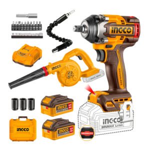 Combo Soplador 20 V+llave De Impacto Bl 550 Nm+ 2 Bat.4 Ah/carg