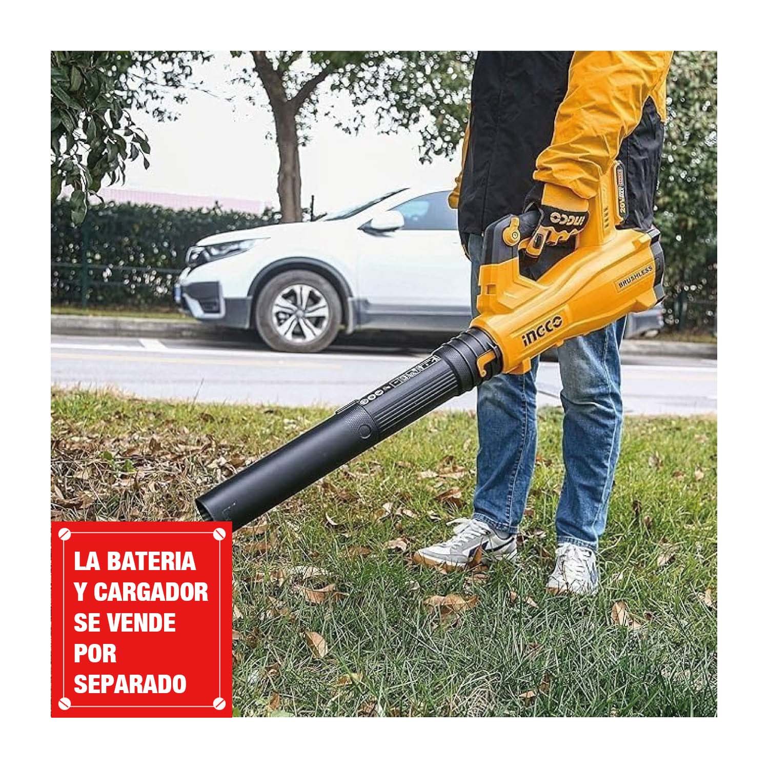 SOPLADORA A BATERÍA INALÁMBRICA 20V INGCO AMARILLO CABLI20323 - Image 2