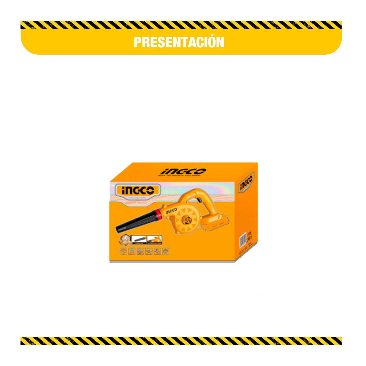 Soplador Inalámbrico 20v Para Polvo Ingco – Cabli2078 Naranja Claro - Image 8