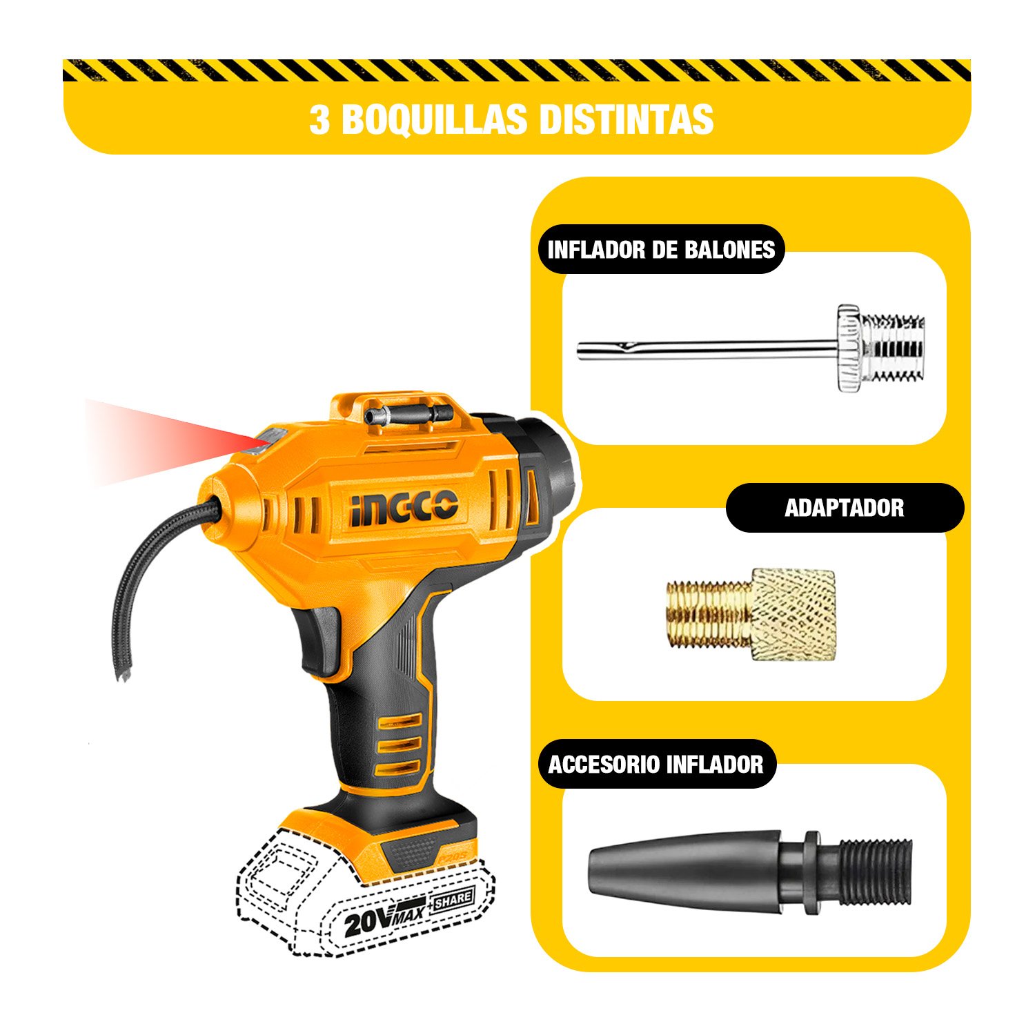 Aspiradora 20 V 0.5L + Inflador Compresor 150 PSI — vista 6