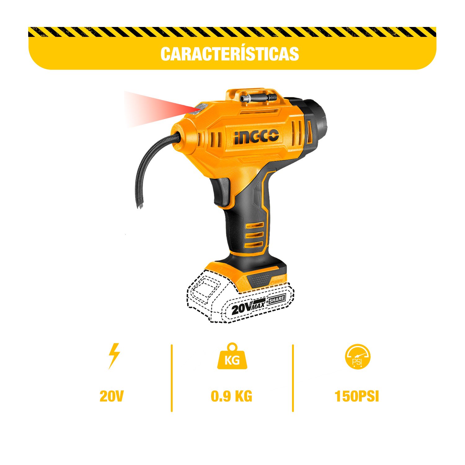 Aspiradora 20 V 0.5L + Inflador Compresor 150 PSI — vista 7