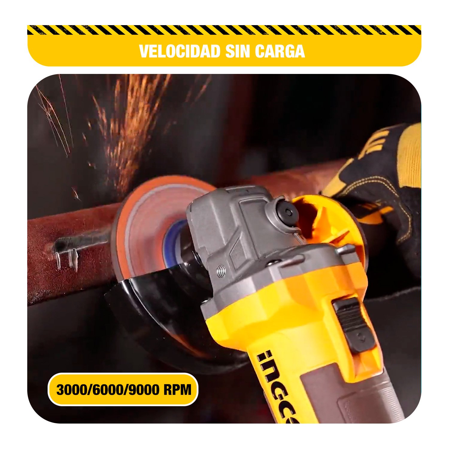 Amoladora Brushless 900 W + Lijadora Orbital 20 V INGCO — vista 4