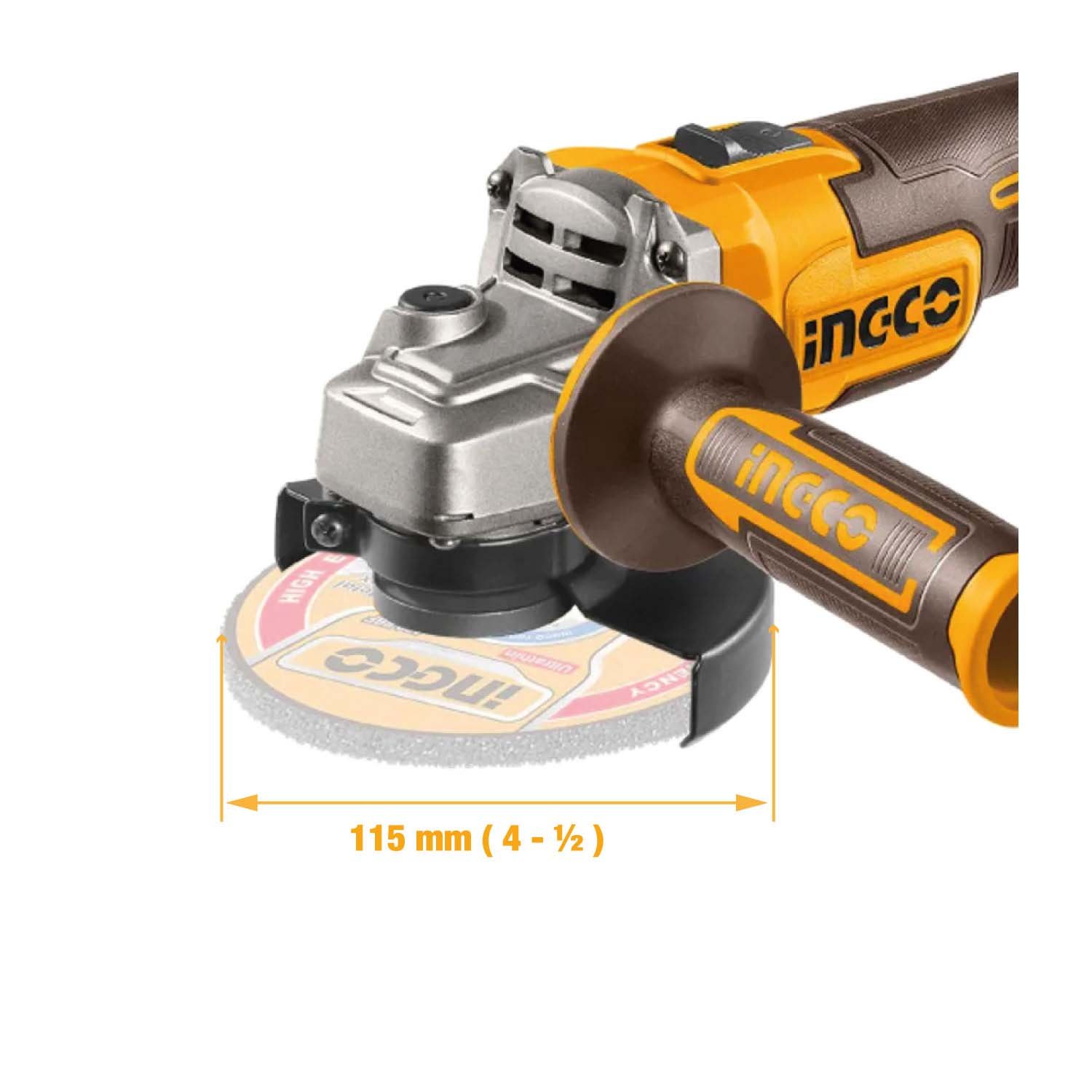 AMOLADORA BRUSHLESS INGCO 20V 900W 4 1/2» + BATERÍA 4.0AH - Image 4