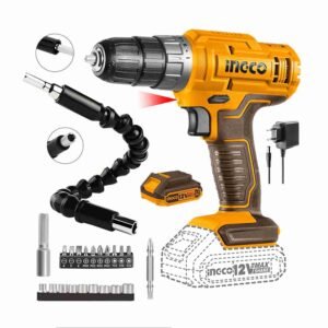 Taladro Atornillador 12 V INGCO + Extensor de Puntas