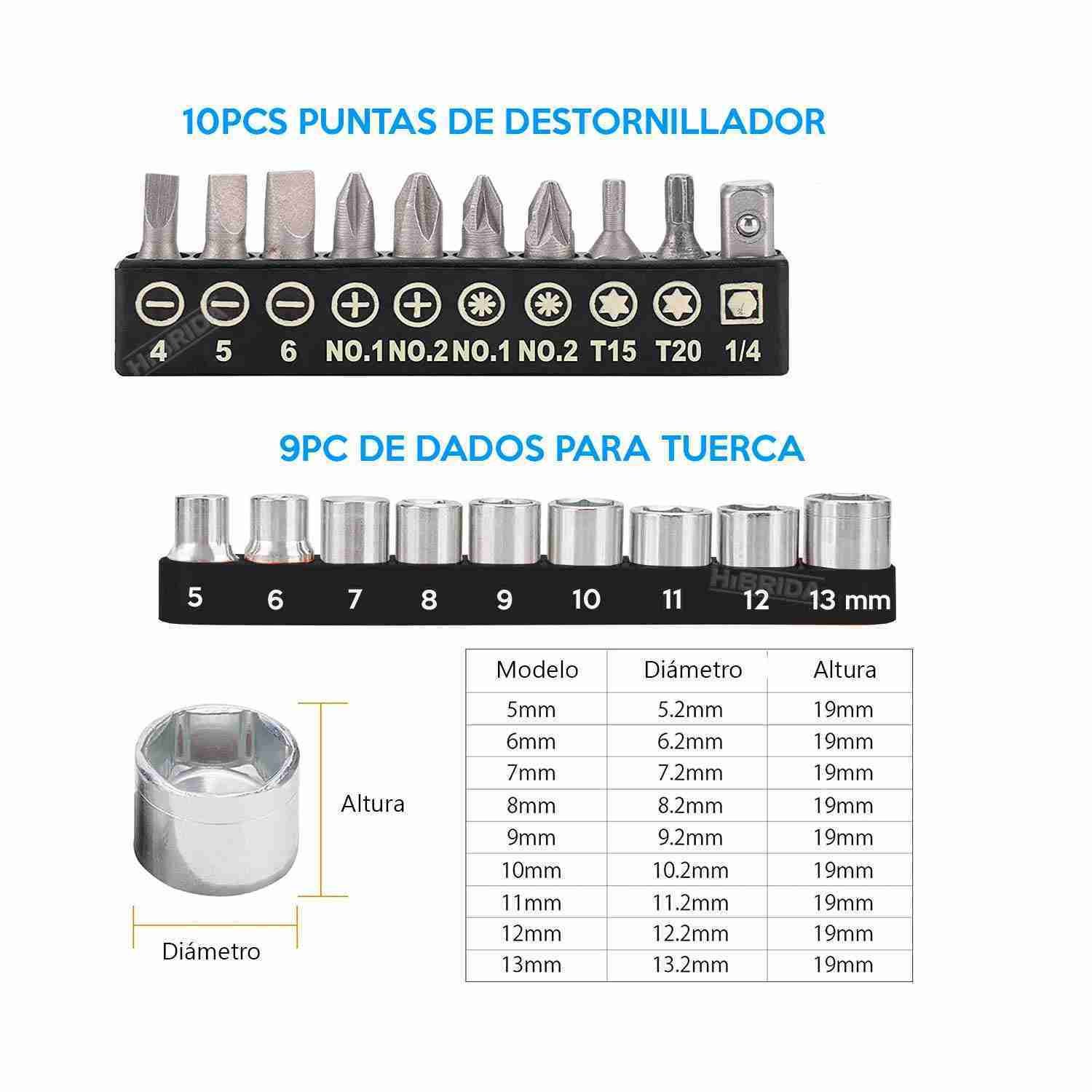 Taladro Atornillador 20 V INGCO + 21 Accesorios — vista 8