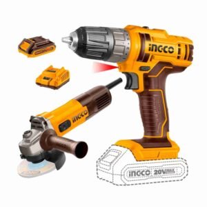 Taladro Atornillador 20v 1Batería + Amoladora 4 1/2′ 710w Ingco