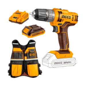 Taladro Atornillador 20 V + Chaleco Portaherramientas + 1 Batería 2.0 Ah