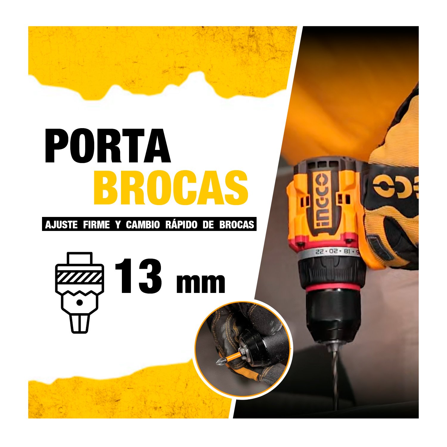 Taladro Atornillador 20v Brushless 55nm Con Bat/carg Ingco - Image 4