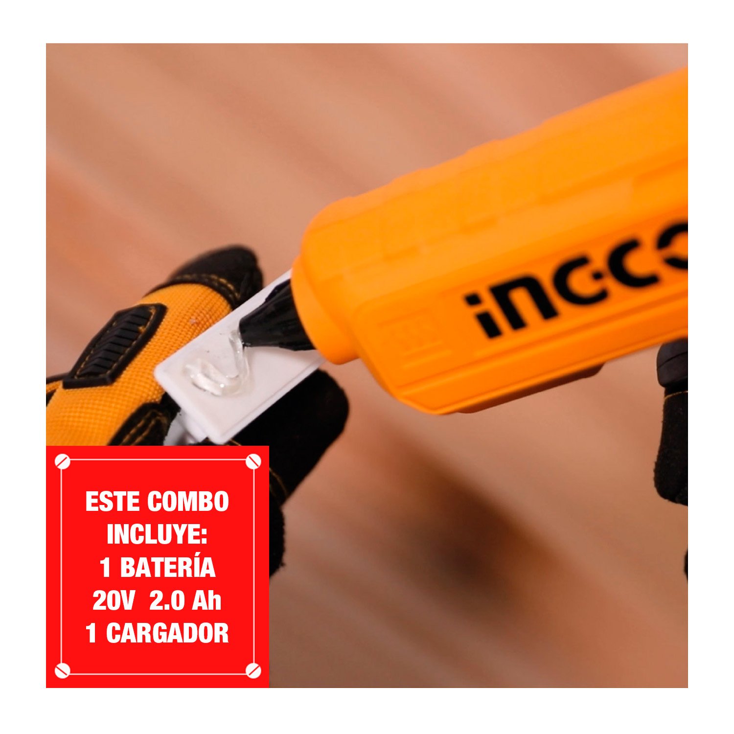 Pistola De Silicona Inalámbrica 20 V Con Bat/carg. – INGCO — vista 2