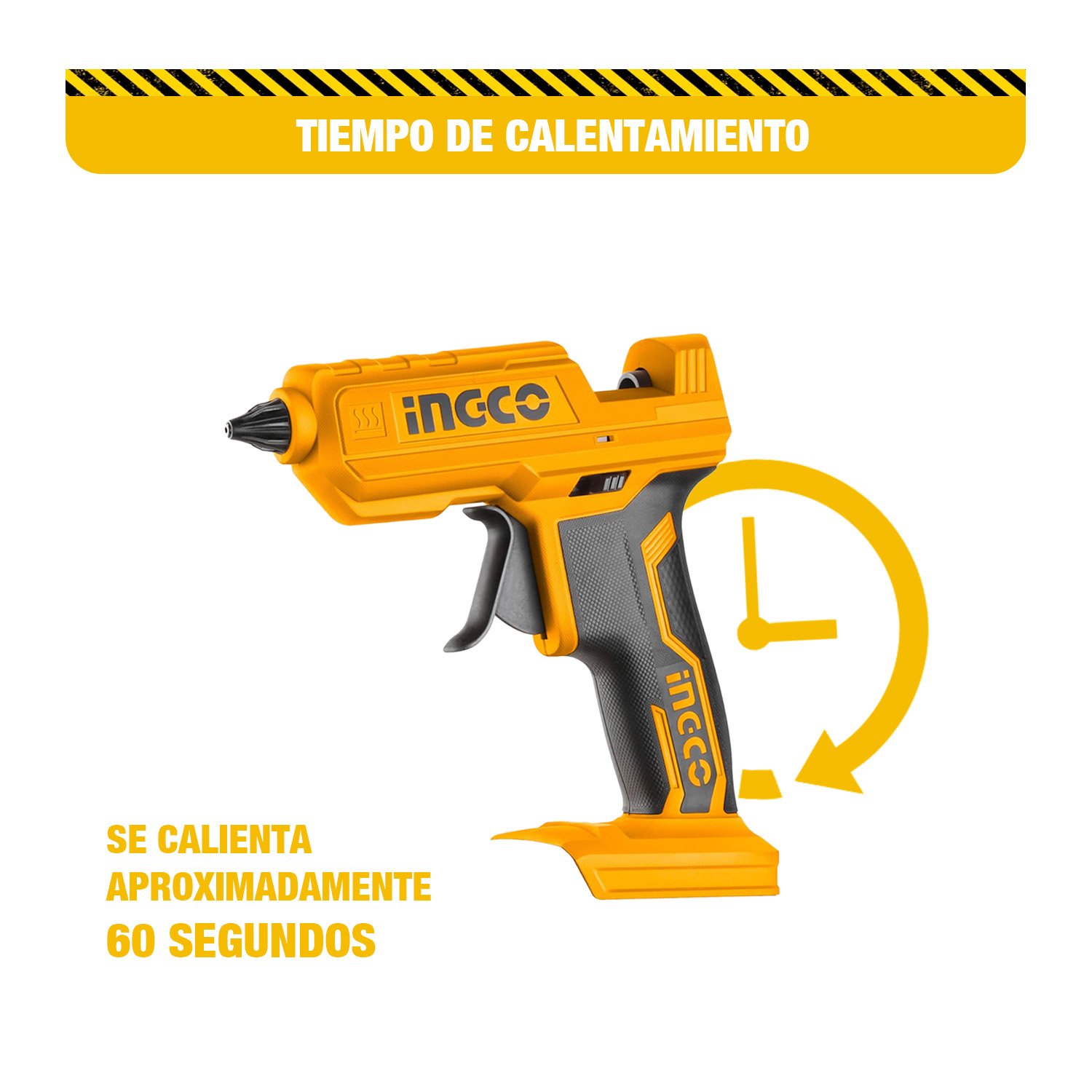 Pistola De Silicona Inalámbrica 20 V Con Bat/carg. – INGCO — vista 3