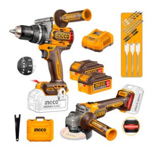 Taladro Percutor 166 Nm + Amoladora Angular 20 V Brushless