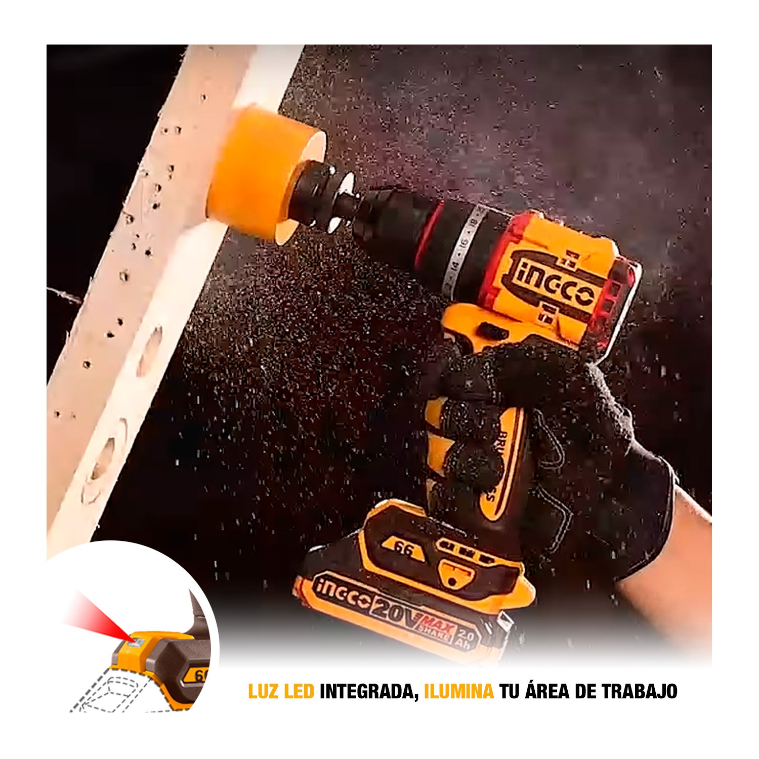 Taladro Percutor 66Nm Inalámbrico 20v Brushless 2velocidades - Image 7