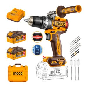 Taladro Percutor 20v Brushless 96nm +2 Bat.4ah/1 Carg. Ingco