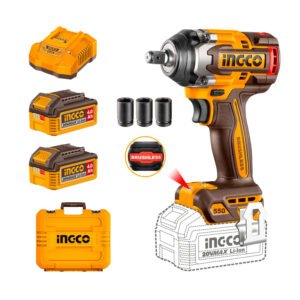 Llave De Impacto 20v Brushless 550nm 1/2 + 2 Baterías 4.0ah