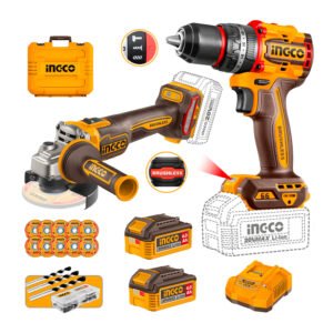 Combo Taladro Percutor 66nm+amoladora 20v Bl Ingco-ckli20256