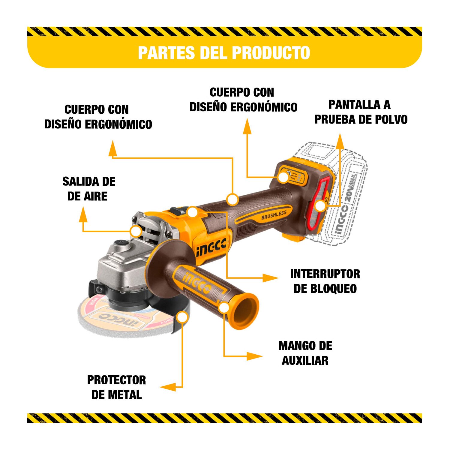 Combo Llave De Impacto/taladro Percutor+amoladora C/extensor — vista 8