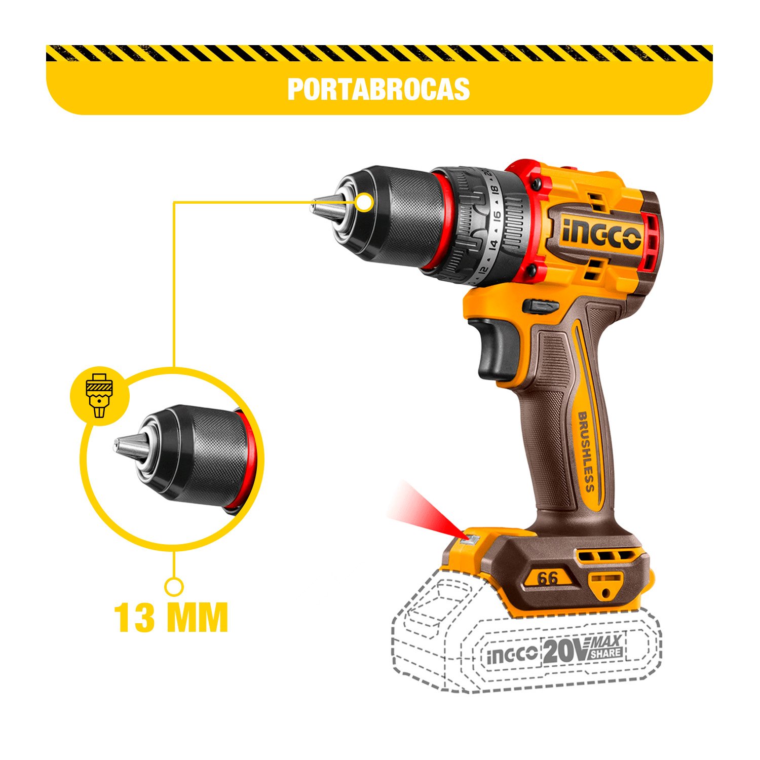Llave De Impacto 405 Nm+taladro Percutor 66 Nm+extensor -INGCO — vista 5
