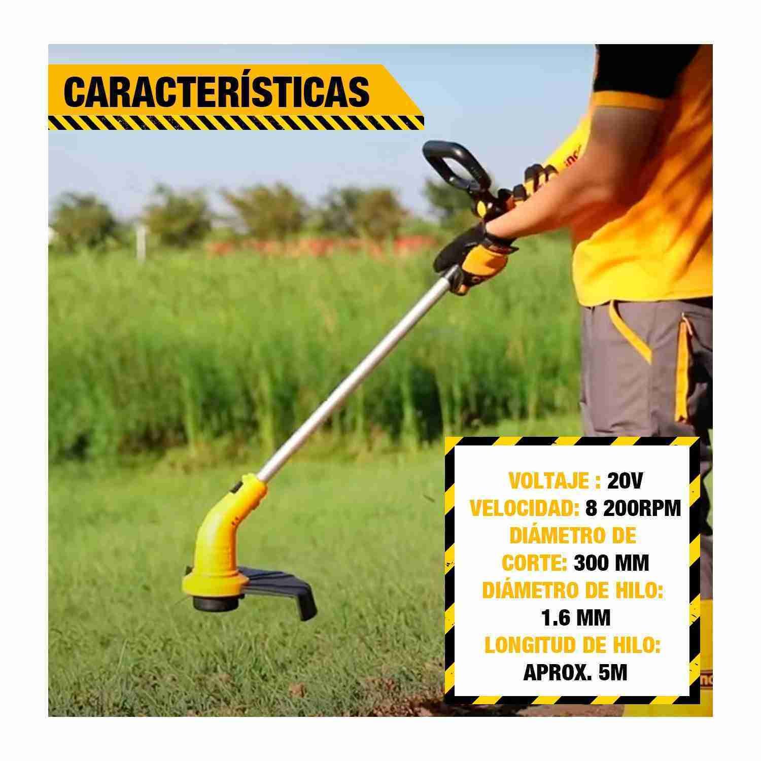 Cortacésped + Hidrolavadora + Soplador 20 V INGCO + 2 Baterías — vista 8