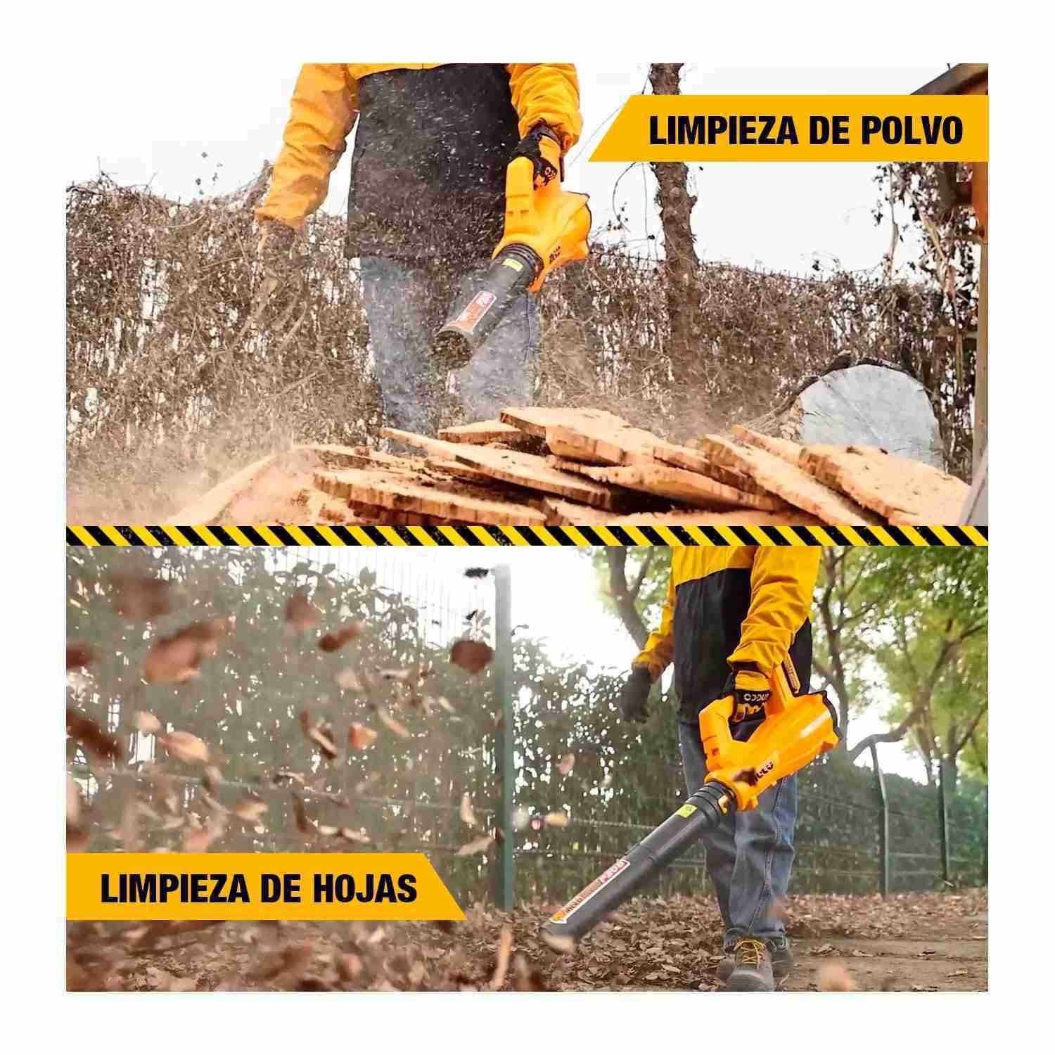 Cortacésped + Hidrolavadora + Soplador 20 V INGCO + 2 Baterías — vista 4