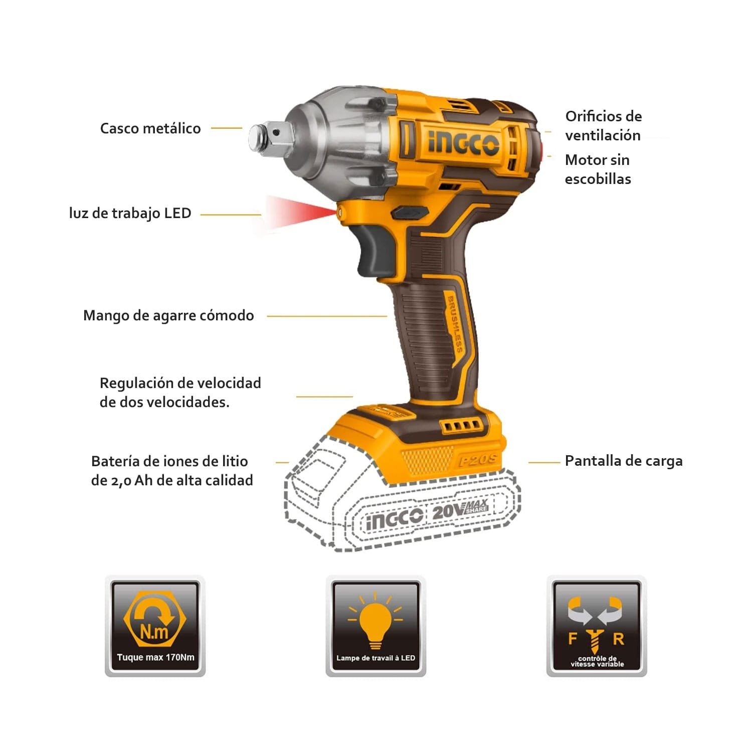 Sierra Circular 7 1/4+ Lijadora+ Llave Impacto Atornillador — vista 5