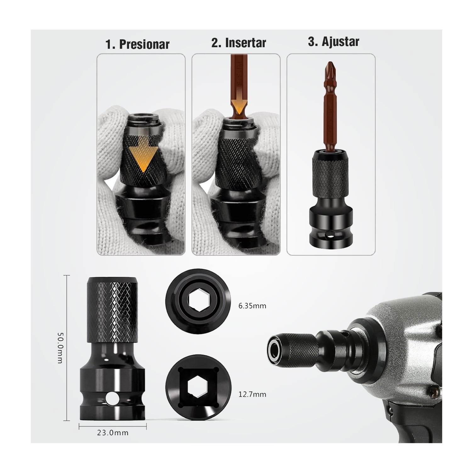 Sierra Circular 7 1/4+ Lijadora+ Llave Impacto Atornillador — vista 7