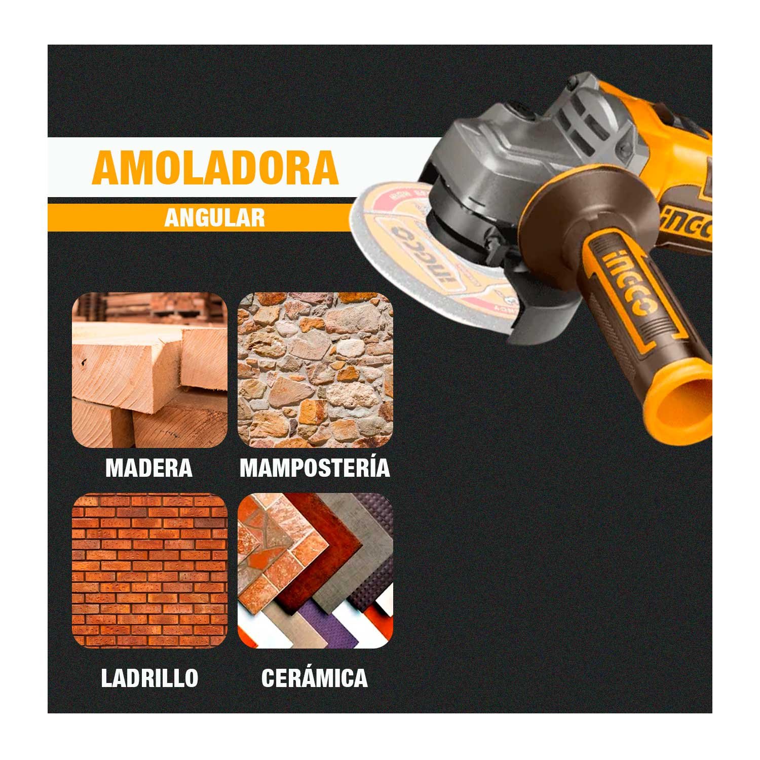 Kit Inalámbrico + Atornillador + Amoladora + Taladro + Accesorios - Image 5