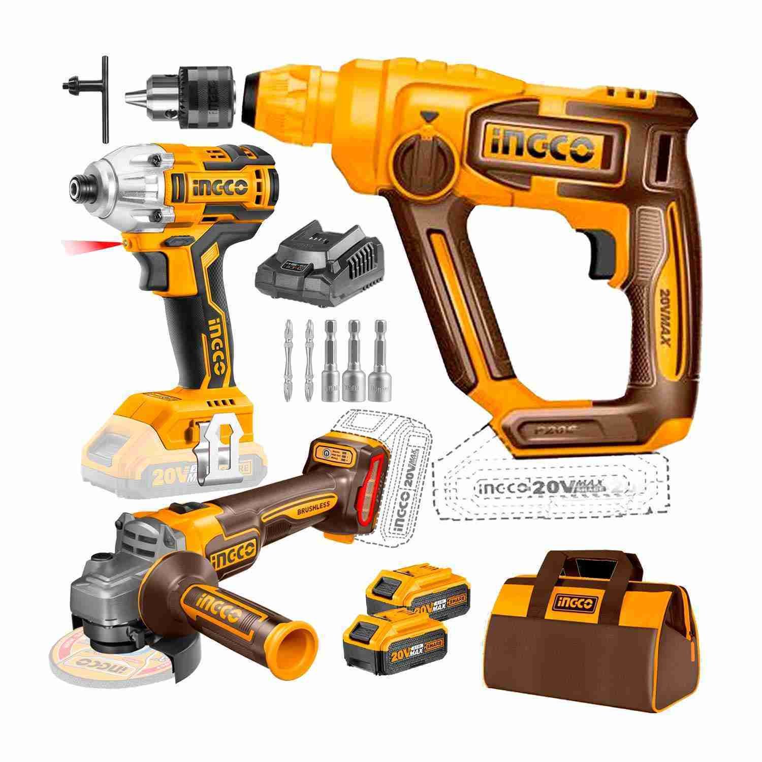 Taladro Rotomartillo Amoladora Atornillador Impacto Brushles