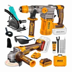 Rotomartillo Inalámbrico BL + Amoladora 20 V + Adaptador