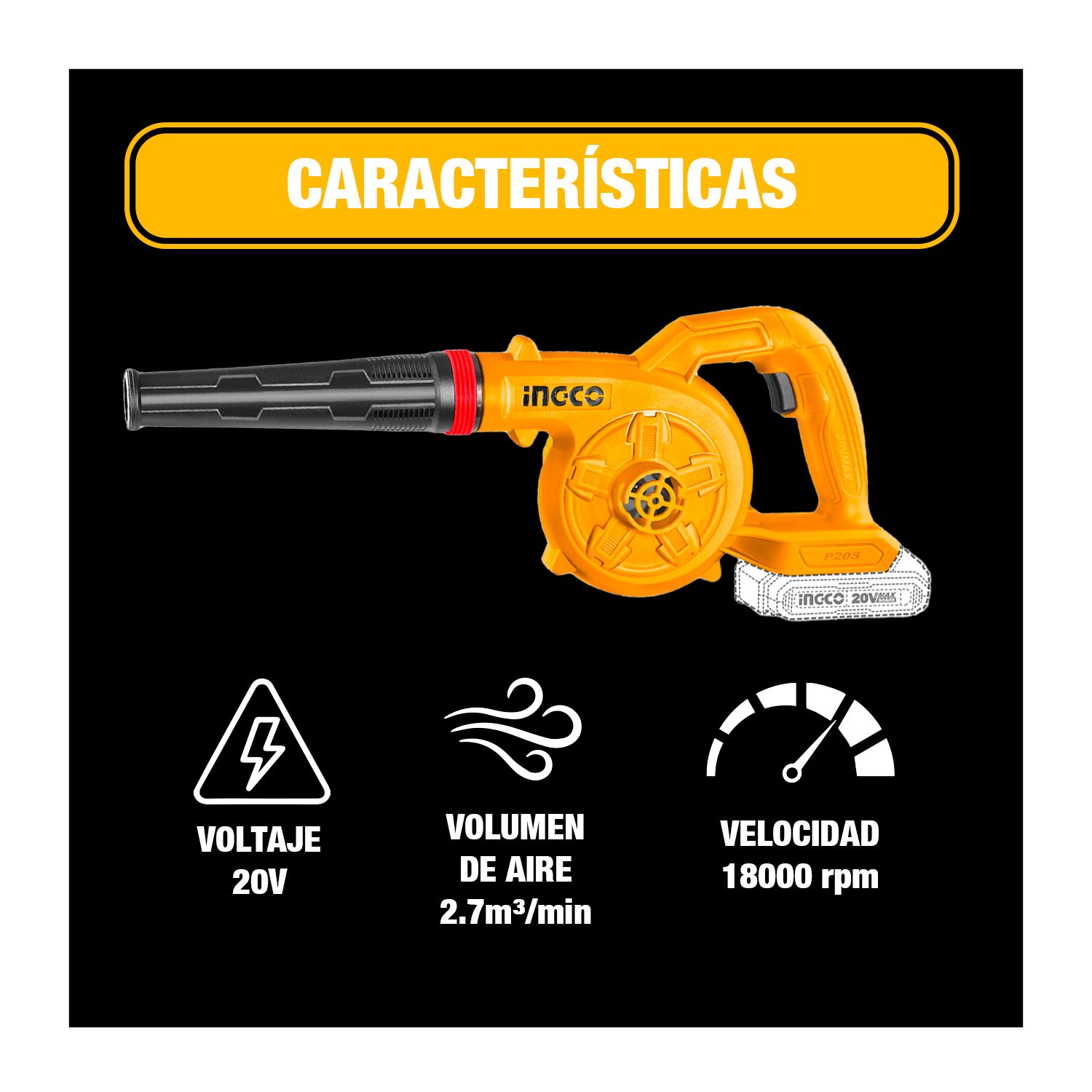 Amoladora 115 mm + Llave de Impacto 1/2» + Soplador 20 V — vista 7