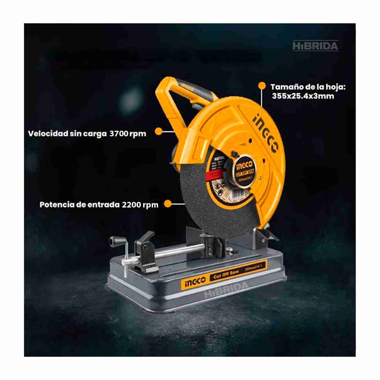 TRONZADORA 14» 2200W SIERRA SENSITIVA CORTADORA DE METALES – COS223589 - Image 6