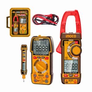 KIT AMPERÍMETRO +MULTÍMETRO DIGITAL + DETECTOR VOLTAJE INGCO