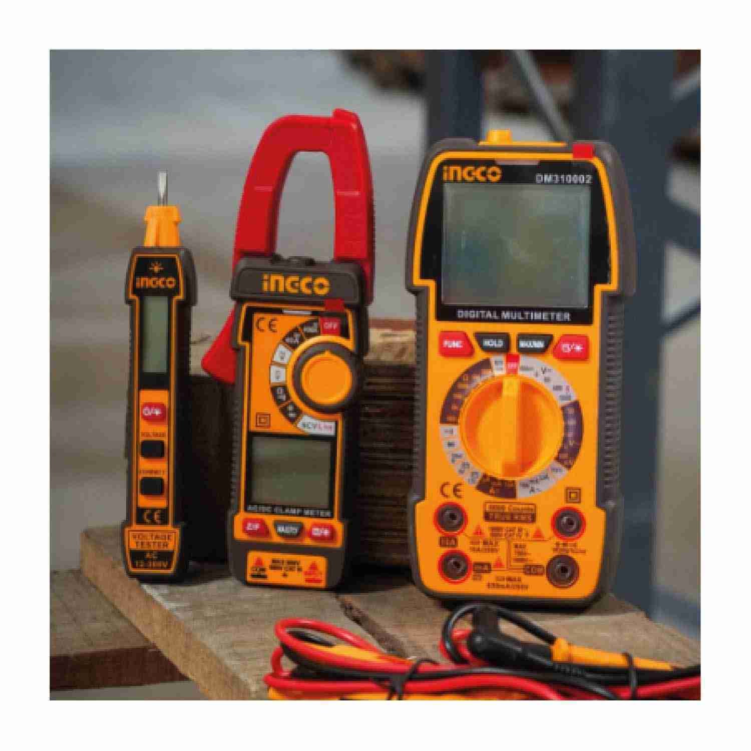 KIT AMPERÍMETRO +MULTÍMETRO DIGITAL + DETECTOR VOLTAJE INGCO - Image 2