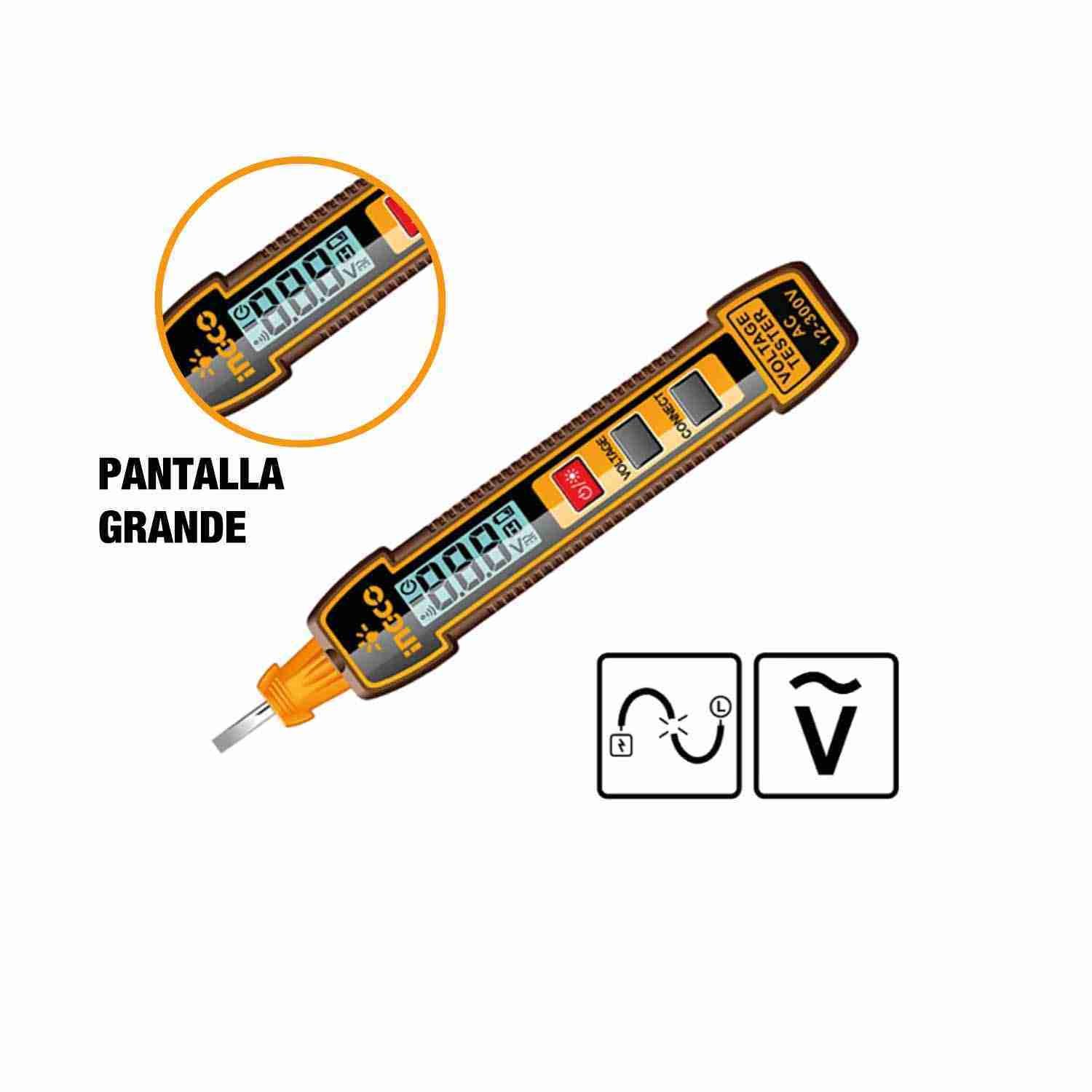 KIT AMPERÍMETRO +MULTÍMETRO DIGITAL + DETECTOR VOLTAJE INGCO - Image 8