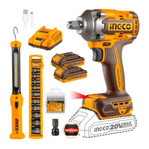 Llave De Impacto Inalambrica 20V 400Nm + Lampara Ingco – COSLI23048