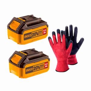 Set Bateria Litio 20 V 2 pcs Multiherramientas INGCO + Guantes