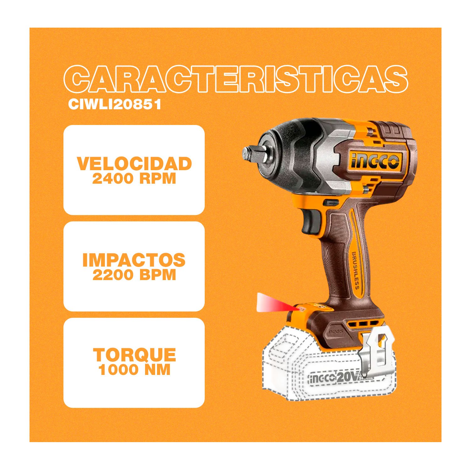 Combo Taladro Percutor + Llave De Impacto + 2bats + Accs — vista 4