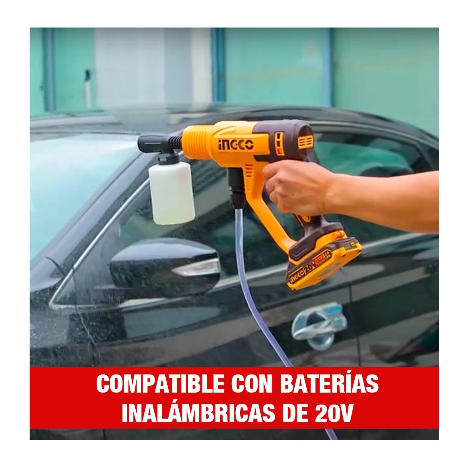 HIDROLAVADORA INALÁMBRICA INGCO 20V P20S BAT 2.0AH CPWLI20362 - Image 6