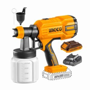 Pistola Pintar Eléctrica 800 Ml 20 V INGCO + 1 Batería+ Cargador