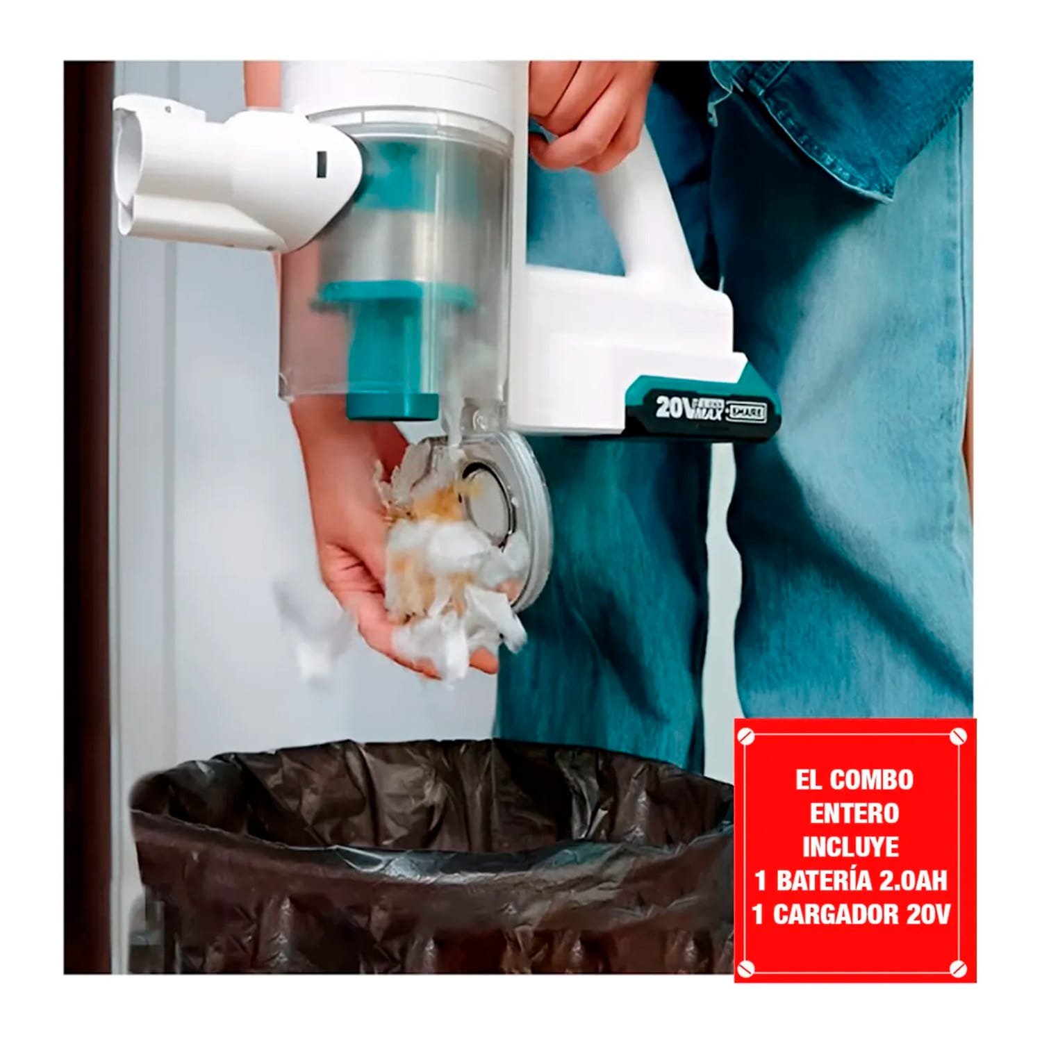 Aspiradora Ciclónica 0.8l Inalámbrica Multifunción + Bat 2.0 — vista 2