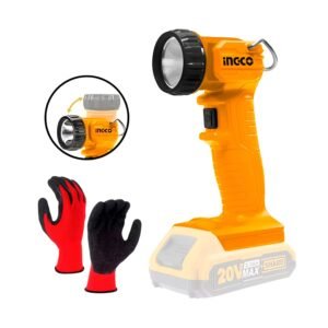 Linterna Led Inalámbrica 20v + Guantes Rojos