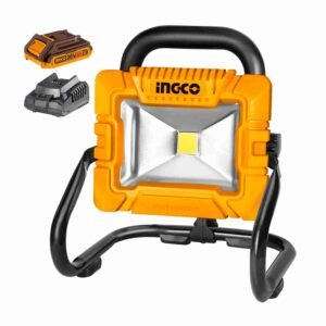 Reflector Lámpara 20 V Portátil Foco Led+ 1batería Cargador INGCO