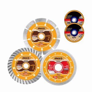 Set 3 Discos 115 mm 4 1/2 INGCO + Disco Corte Metal